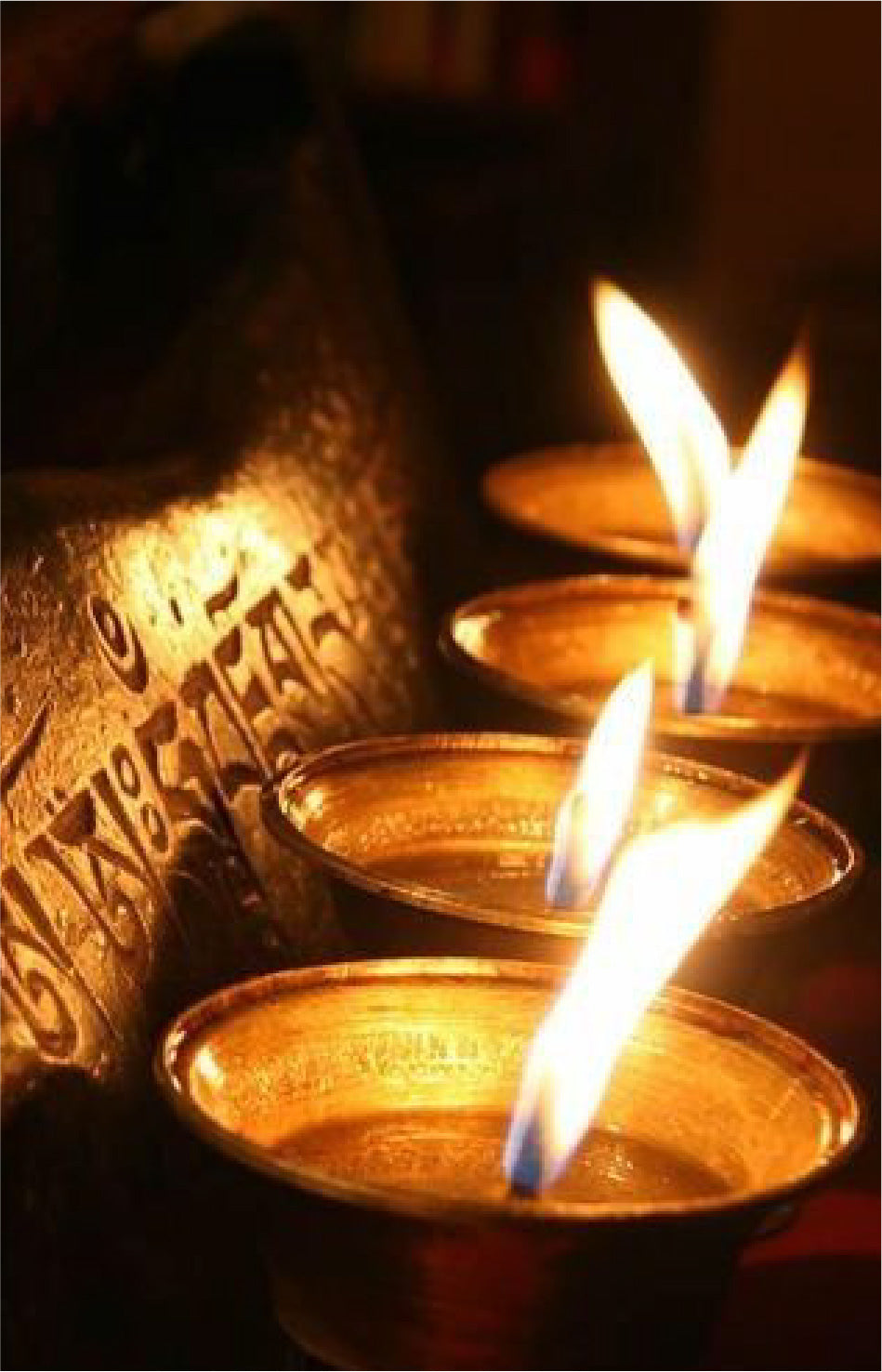 Monastery lamps and ritual relics
